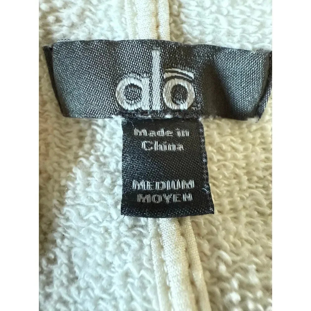 ALO Yoga Cropped Bolero Wrap Jacket Sweatshirt Cream Color Size M - Picture 4 of 6